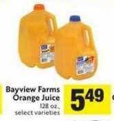 Save Mart Bayview farms orange juice offer