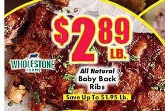 Super One Foods All natural baby back ribs offer