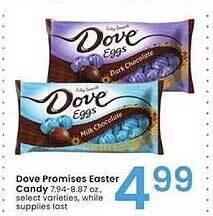 Albertsons Dove promises easter candy offer