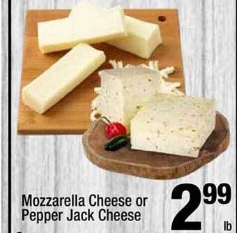 Super King Markets Mozzarella cheese or pepper jack cheese offer