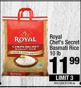 Super King Markets Royal chef's secret basmati rice offer