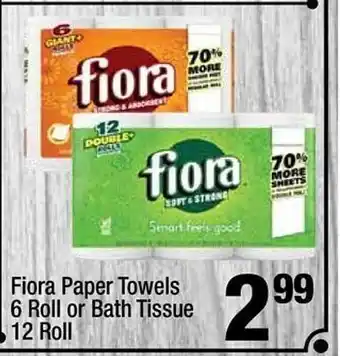 Super King Markets Fiora paper towels or bath tissue offer