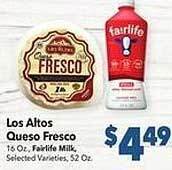 Vallarta Supermarkets Los altos queso fresco offer