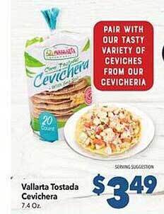 Vallarta Supermarkets Vallarta tostada cevichera offer