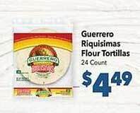 Vallarta Supermarkets Guerrero riquisimas flour tortillas offer
