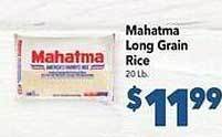 Vallarta Supermarkets Mahatma long grain rice offer