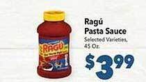 Vallarta Supermarkets Ragú pasta sauce offer