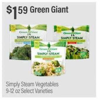 Weis Markets Green giant simply steam vegetables offer