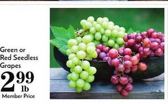 Food Pavilion Green or red seedless grapes offer