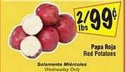 El Super Papa roja red potatoes offer