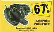 El Super Pasilla pepper offer