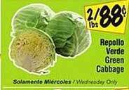 Fiesta Mart Repollo verde green cabbage offer