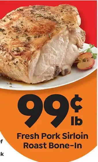 Save a Lot Freshh pork sirloin roast bone-in offer