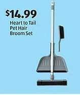 Aldi Heart to tail pet hair broom set offer