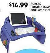 Aldi Auto xs portable travel and game table offer