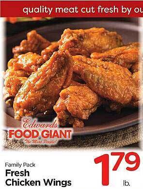 Edwards Food Giant Fresh chicken wings offer