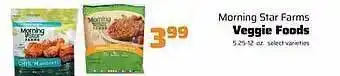 El Rio Grande Morning star farms veggie foods offer