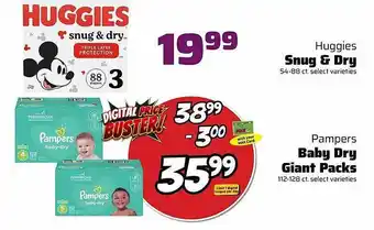 El Rio Grande Pampers baby dry giant packs offer