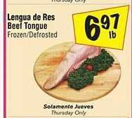El Super Lengua de res beef tongue offer