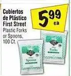 El Super First street plastic forks or spoons offer