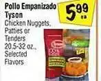 Fiesta Mart Pollo empanizado tyson chicken nuggets, patties or tenders selected flavors offer