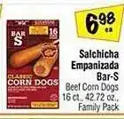 Fiesta Mart Salchichas empanizada bar-s beef corn dogs offer
