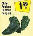 Fiesta Mart Chile poblano poblano peppers offer