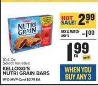 Food Lion Kellogg's nutri grain bars offer