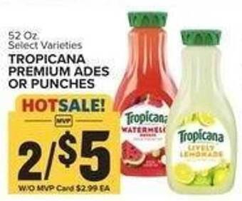 Food Lion Tropicana premium ades or punches offer