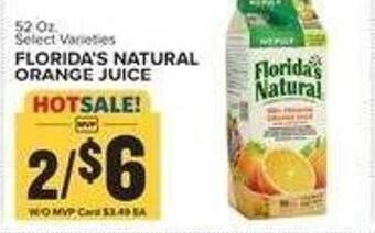 Food Lion Florida's natural orange juice offer