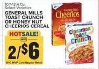Food Lion General mills toast crunch or honey nut cheerios cereal offer