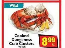 Lucky Supermarkets Cooked dungeness crab clusters offer