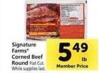 Safeway Signature farms corned beef round offer
