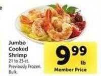 Safeway Jumbo cooked shrimp offer