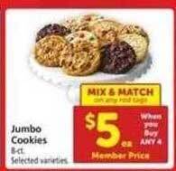 Safeway Jumbo cookies offer