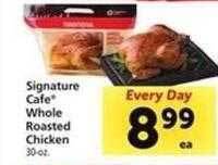 Safeway Signature cafe whole roasted chicken offer