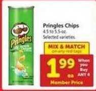 Safeway Pringles chips offer