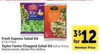 Safeway Fresh express salad kit taylor farms chopped salad kit offer