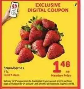 Safeway Strawberries offer