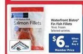 Safeway Waterfront bistro fin fish fillets offer