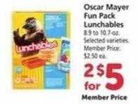 Safeway Oscar mayer fun pack lunchables offer