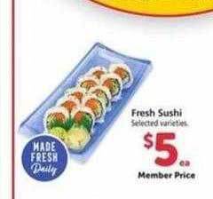 Safeway Fresh sushi offer