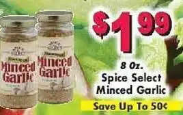 Spice select minced garlic