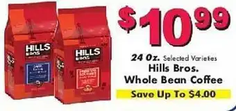 Super One Foods Hills bros. whole bean coffee offer