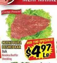 Supermercado El Rancho Carne para deshebrar offer