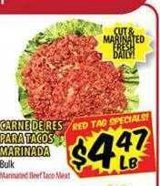 Supermercado El Rancho Carne de res para tacos marinada offer