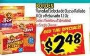 Borden variedad selecta de queso rallado