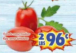 Savers Cost Plus Ripe roma tomatoes offer