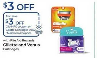 Rite Aid Gillette and venus offer