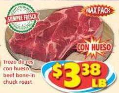 Savers Cost Plus Beef bone-in chuck roast offer